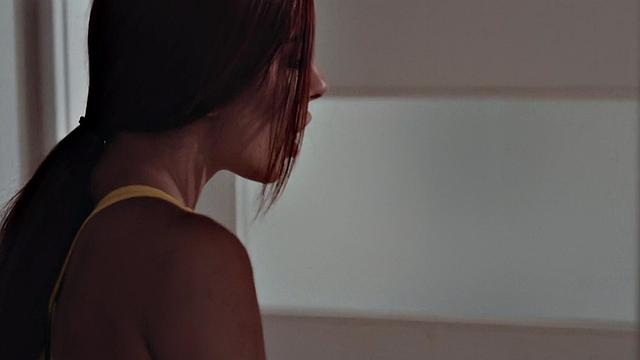 Redhead stepdaughter deepthroats stepdad after sex