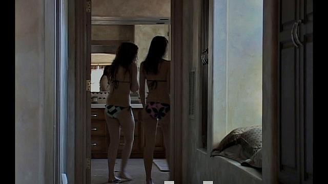 Teen Topanga Rubbing Tits and Showering with Lesbian