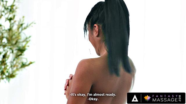 FANTASY MASSAGE - Stressed Ember Snow Enjoys A Hot Massage From Sexy Laney Grey
