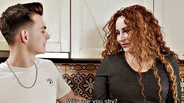 SHAME4K. After cake he takes penis out and treats stepmother's friend Tanya Foxxx