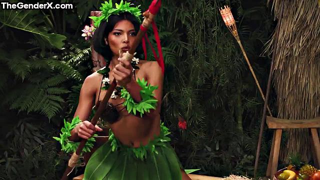 Stunning ladyboy gets analsmashed