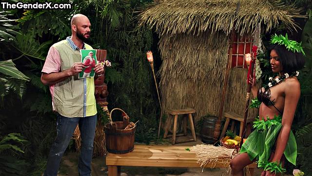 Stunning ladyboy gets analsmashed