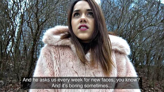 Horny tourist stairside fuck and suck - POV style!