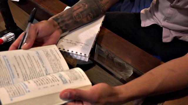 The lust for each other is too much to resist and it isn't long before Gil is sucking on Giorgio's cock. An oral exchange follows, before Giorgio hops on for a raw ride.