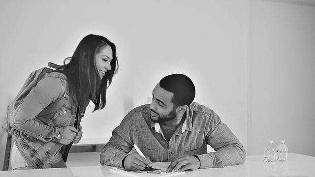 Hollywood Dreams: Intense cowgirl fuck and blowjob with a hot interracial surprise