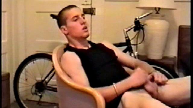 Adam reveals toned skater boy body and kicks back for a much needed jerk off. He wraps his fist around his limp meat, strokes, and fingers his ass to get fully hard.