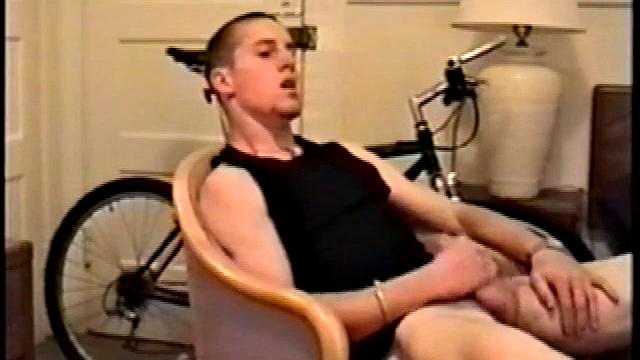 Adam reveals toned skater boy body and kicks back for a much needed jerk off. He wraps his fist around his limp meat, strokes, and fingers his ass to get fully hard.