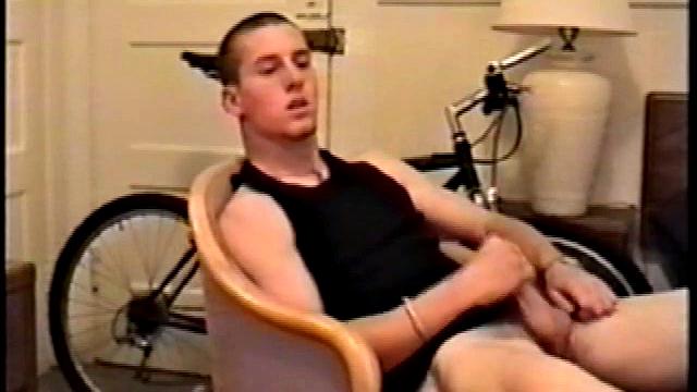 Adam reveals toned skater boy body and kicks back for a much needed jerk off. He wraps his fist around his limp meat, strokes, and fingers his ass to get fully hard.