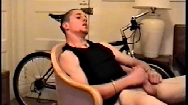 Adam reveals toned skater boy body and kicks back for a much needed jerk off. He wraps his fist around his limp meat, strokes, and fingers his ass to get fully hard.