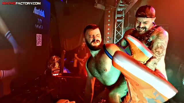 macho factory studs put on a live public fuck show at hustlaball 2019