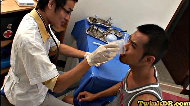 Busty Asian cocksucking patient 