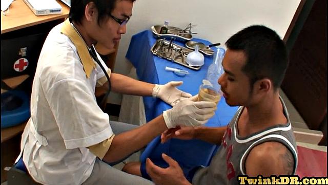 Busty Asian cocksucking patient 