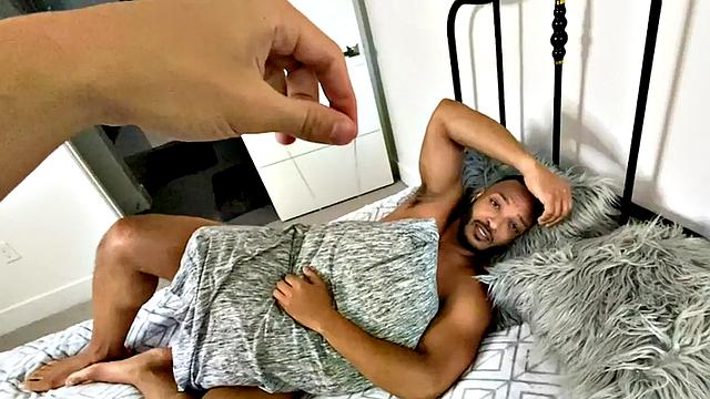 Black POV stud barebacked by tattooed top BF in closeup