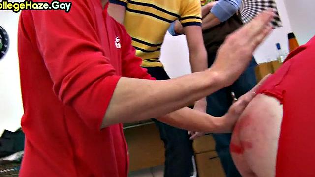 Real college stud fucked for fraternity in dormitory