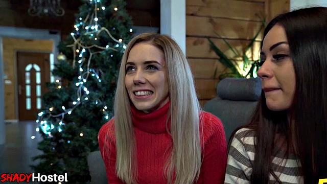 Backpacker hostel enjoying 3way