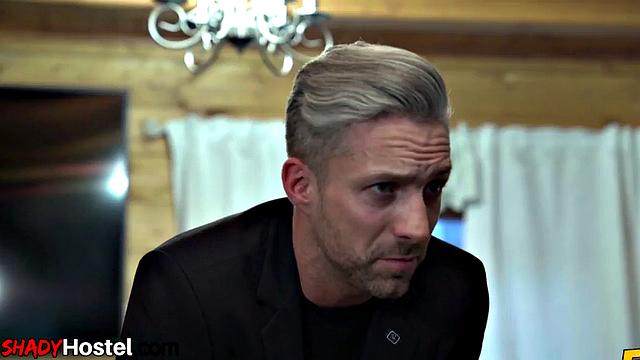 Backpacker hostel enjoying 3way