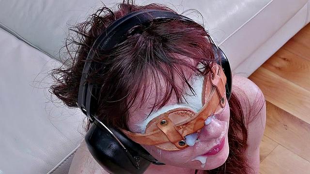 Bound and tied slut throat