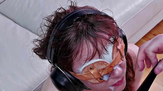 Bound and tied slut throat