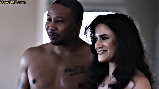 Curvy MILF sharing BBC with big booty babe in threesome