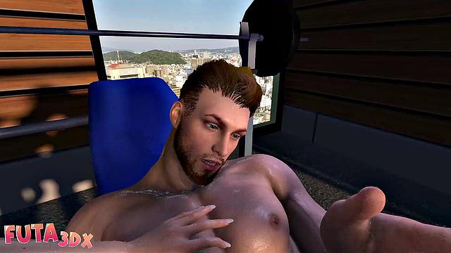 Futa3dX - Big Dicked Futa Fucks And Gets Fucked By A Ripped Gym Chad