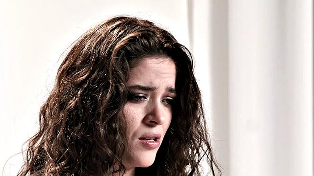 Cute babe teasing with vibrator