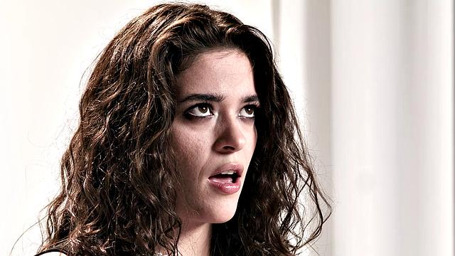 Cute babe teasing with vibrator