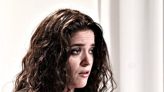 Cute babe teasing with vibrator