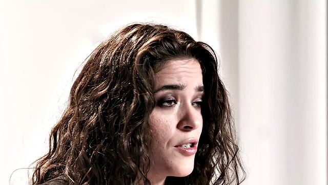 Cute babe teasing with vibrator