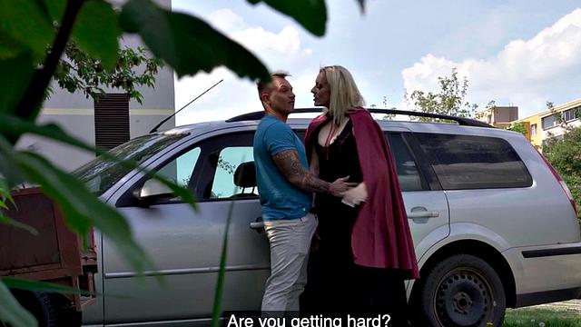 Blindfolded babe smashed by fake priest in doggystyle