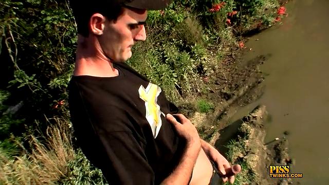 Duke Pissing Outdoors - Duke