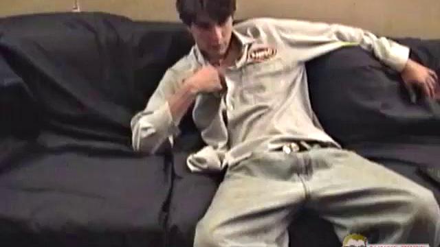TJ is a 20 year old straight boy, with a lean body and an 8 inch cut cock. An exhibitionist, TJ loves getting naked and jacking off in front of the camera. On the sofa, he takes his time stripping out of his clothes, as he plays with himself.