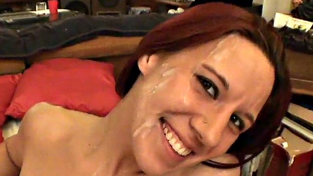 POV teen sucks on rock hard cock