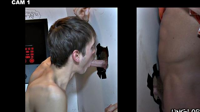 Fooled Str8 gets gloryhole BJ before he fucks gay dude