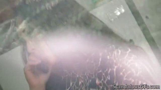 Sexy Girl Gets Filmed In the Shower