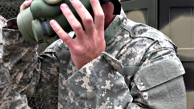 Military studs dominated & fucked in locker room orgy with tattoos, deepthroats & handjobs