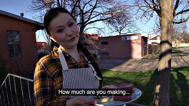 Picked up shy Asian riding cowgirl in washing room