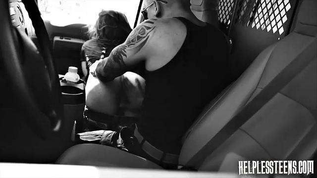 Faye Ends Up in the Van & Must Endure Rope Bondage, Outdoor Rough Sex & Deepthroat BJs