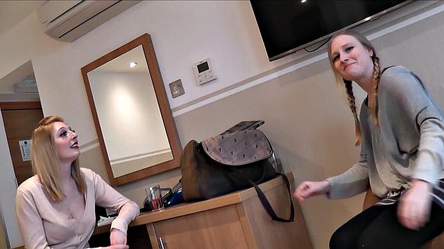 Curvy Brit fucked hard and jizzed on in FFM threesome