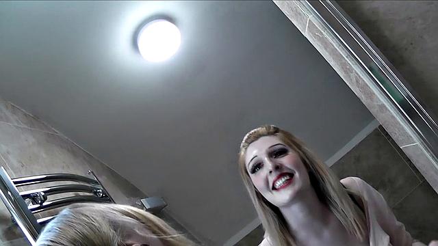 Curvy Brit fucked hard and jizzed on in FFM threesome