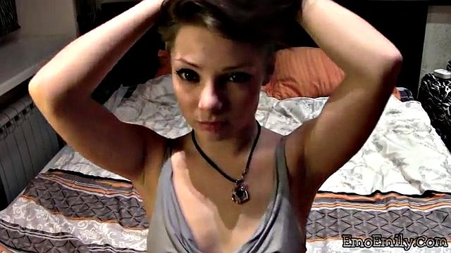 Hot emo Emily masturbating
