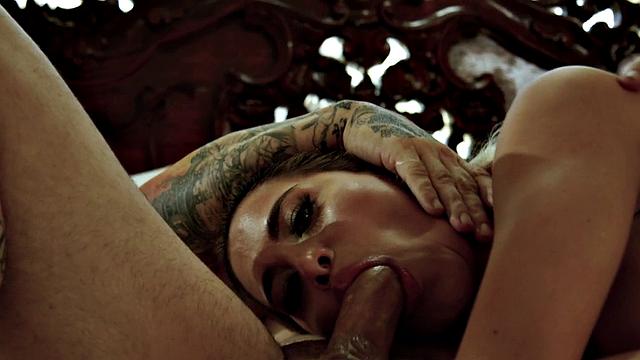 Big-titted MILF deepthroated and doggystyled by lover