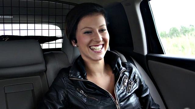 Girl with big boobs gets pounded in public