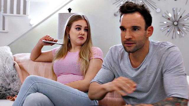 Asian beauty with tattoos takes it like a champ on the couch