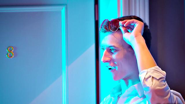 Czech babe with tattoos and ball licking skills gets fucked in the ass and handjobs