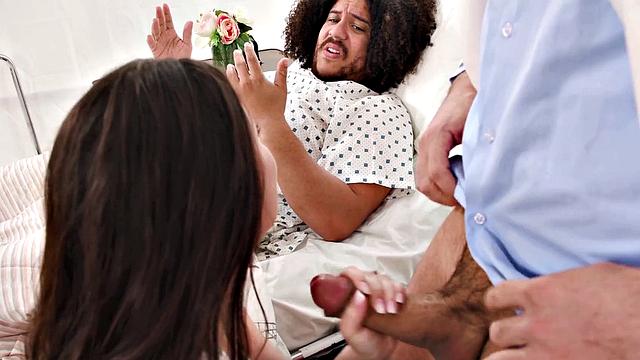 DEVILS FILM - Horny And Desperate Alison Rey Fucks Her Boyfriend's Doctor In Front Him