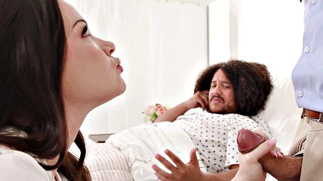 DEVILS FILM - Horny And Desperate Alison Rey Fucks Her Boyfriend's Doctor In Front Him