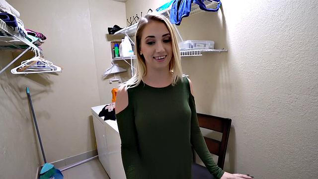 Tied up and ready for a wild ride with her bald pussy & doggystyle action