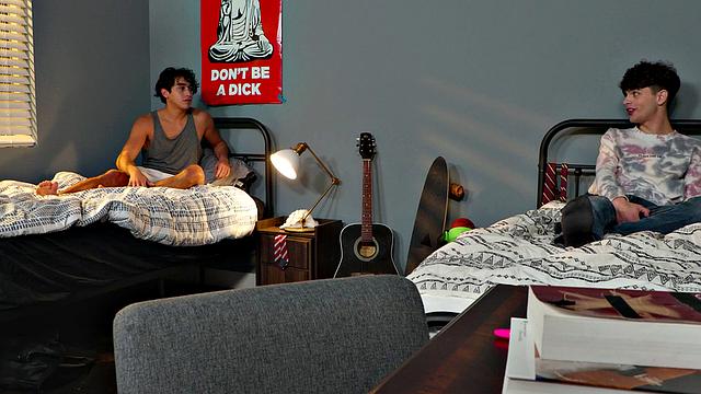 NextDoorTwink - College Twink joins in hot roommate's fuckfest