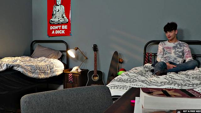 NextDoorTwink - College Twink joins in hot roommate's fuckfest