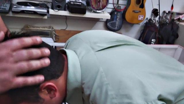 Real straight guy ass-bummed by pawn shop owner